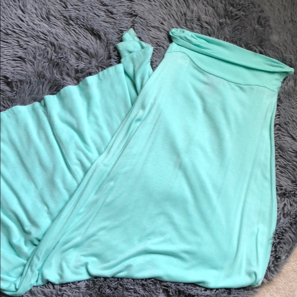 Aqua blue maxi skirt